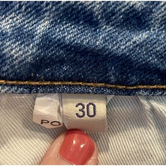 Oliver Logan Jeans Wide Leg Crop Raw Hem Size 30 - Picture 6 of 7